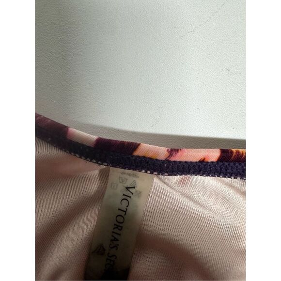 Victoria's Secret Red Pink Paisley One Shoulder Side Lace Up One Piece Swimsuit - Picture 5 of 9